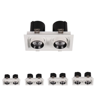 Đèn âm trần chỉnh hướng đôi  [AC-SA-AX31] 10W-36W | Saco